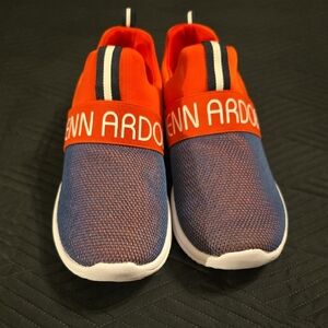 Jenn Ardor Coral and Blue Slip-On Athletic Shoes
